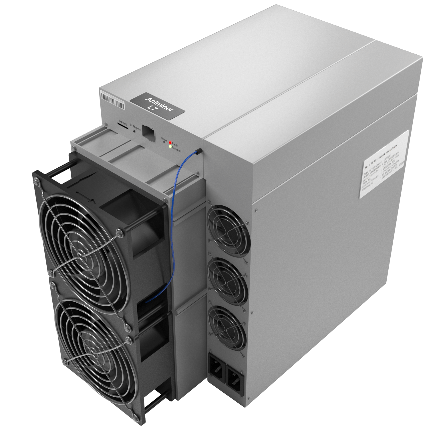Bitmain Antminer L7 (8.8Gh/s) Realtime Profit, Specs & Cost